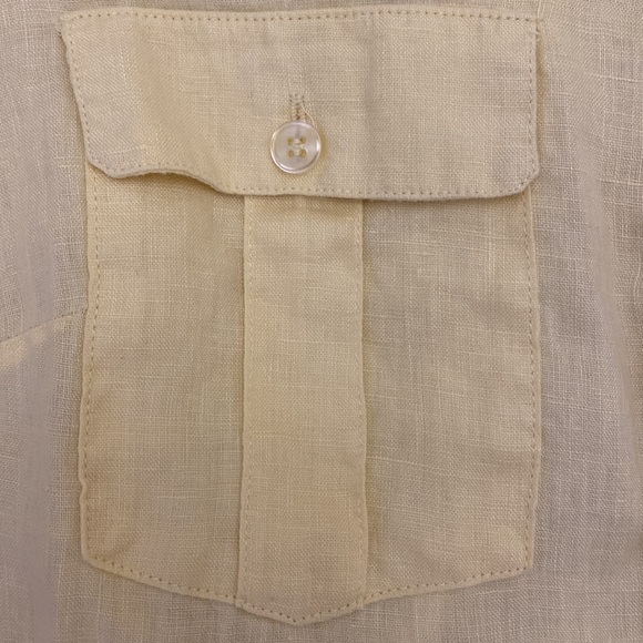 Womens Linen Button Up - Picture 2 of 4